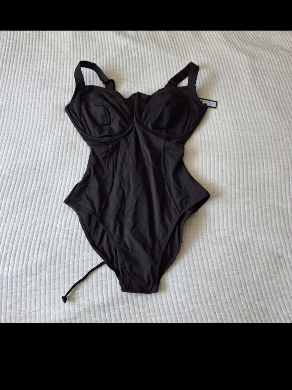 NWT TA3 BLACK Lifty One Piece Swimsuit Large Regular/Long Bra Cup J/K